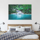 Watervallen Natuur Ontspanning Thuis Kantoor Afbee Canvas Afdruk (Insitu (Slaapkamer))