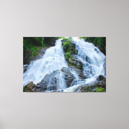 Watervallen Natuur Relax Home Kantoor Afbeelding 1 Canvas Afdruk (Voorkant)