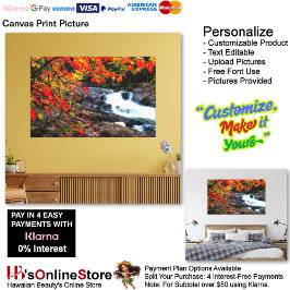 Watervallen Natuur Relax Home Kantoor Afbeelding 1 Canvas Afdruk