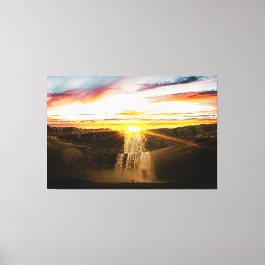 Watervallen Natuur Relax Home Kantoor Afbeelding 1 Canvas Afdruk (Voorkant)