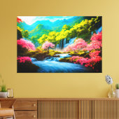 Watervallen Natuur Relax Home Kantoor Afbeelding 1 Canvas Afdruk (Insitu (Woonkamer))