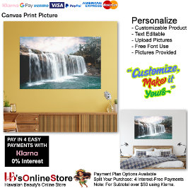 Watervallen Natuur Relax Home Kantoor Afbeelding 7 Canvas Afdruk