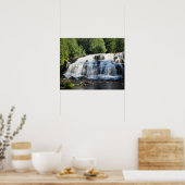 Watervallen Omringd door bomen Kleur 16x20 Poster (Keuken)