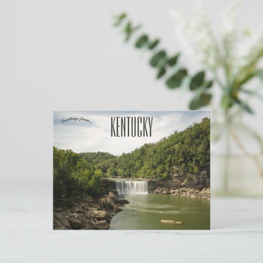 Watervallen op de Cumberland River in Kentucky Briefkaart (Staand voorkant)