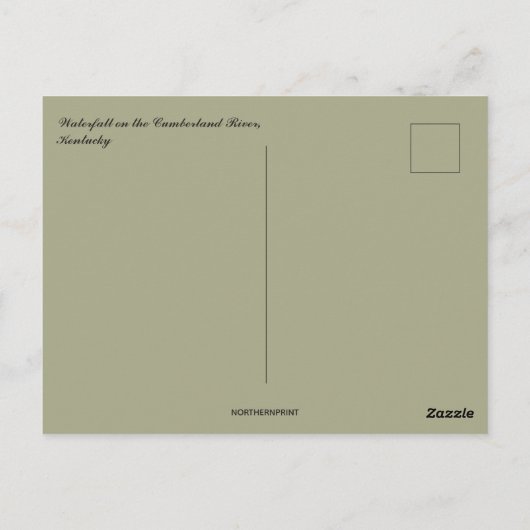 Watervallen op de Cumberland River in Kentucky Briefkaart (Achterkant)