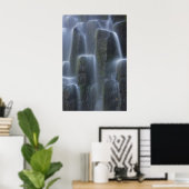 Watervallen over basalten kolommen poster (Thuiskantoor)