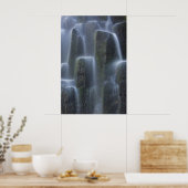 Watervallen over basalten kolommen poster (Keuken)