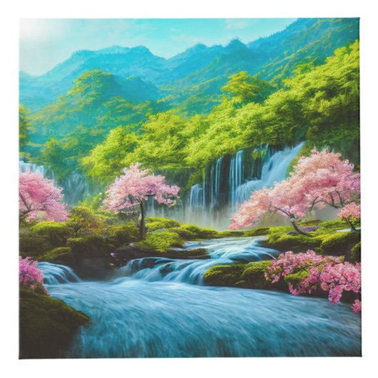 Watervallen Photo Cube Kubus (Voorkant)