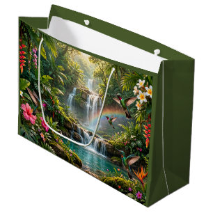 Watervallen Regenboog Kolibries Tropisch Schuilpla Groot Cadeauzakje