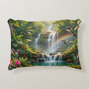 Watervallen Regenboog Kolibries Tropische Schuilpl Accent Kussen