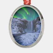 Watervallen | Skógafoss Waterval Metalen Ornament (Links)