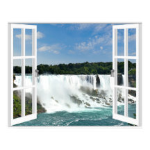 Watervallen Trompe l'oeil Nepraam Uitzicht