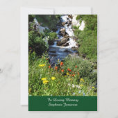 watervallen Uitnodiging tot herdenking van de bloe (Voorkant)