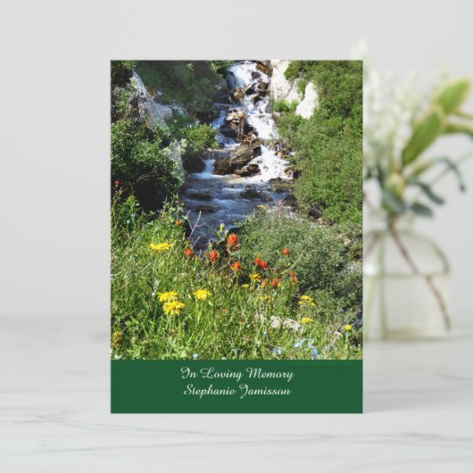 watervallen Uitnodiging tot herdenking van de bloe (Staand voorkant)