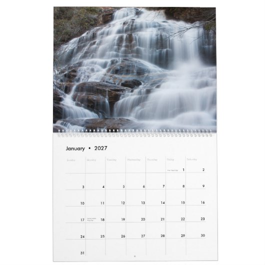 Watervallen van de kalender van de Zuidelijke Appa (Jan 2027)