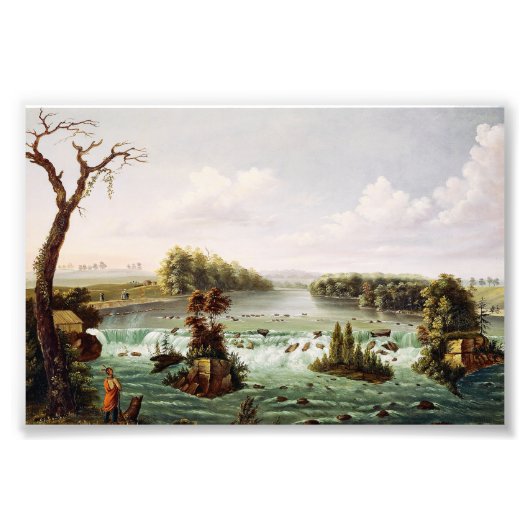 Watervallen van Saint Anthony door Henry Lewis Foto Afdruk (Voorkant)