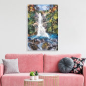Watervallen Wol Naald Vilten Art Print (Insitu (Woonkamer))