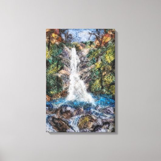 Watervallen Wol Naald Vilten Art Print (Voorkant)