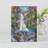 watervallen wol naald vilten kunst print dank u bedankkaart (Staand voorkant)