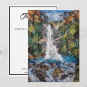 watervallen wol naald vilten kunst print dank u bedankkaart (Voorkant / Achterkant)