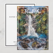 Watervallen Wol Needle Felting Art Print Natuur Bedankkaart (Voorkant / Achterkant)