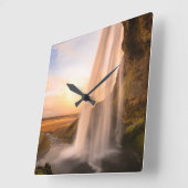 Watervalmuur Vierkante Klok (Hoek)