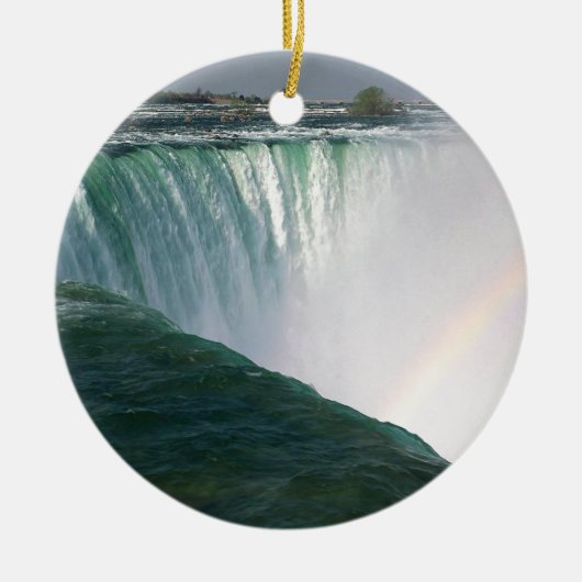 WatervalNatuur Spectrum Niagara Herfsten Keramisch Ornament (Voorkant)