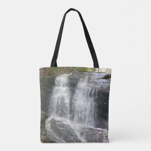 watervalolie Fotoverf Tote Bag (Achterkant)