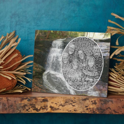 watervalolieverfschilderij Voeg je eigen foto toe Fotoplaat (Zijkant)