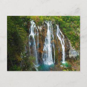 Watervalopgeheven uitzicht, Kroatië Briefkaart