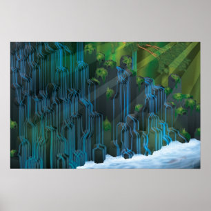 Watervalposter Poster