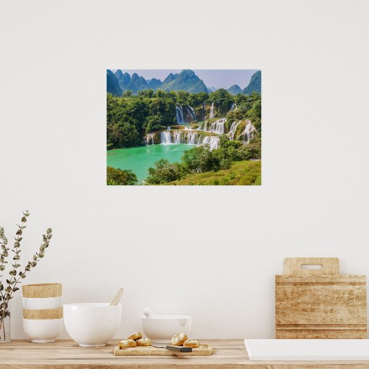 Watervalposter Poster (Keuken)