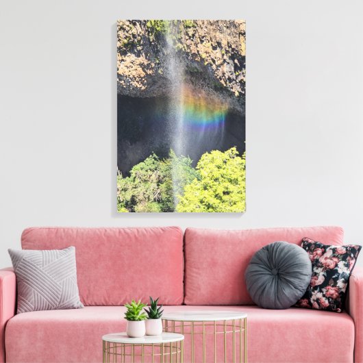 Watervalregenboog Canvas Afdruk (Insitu (Woonkamer))