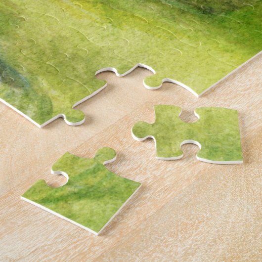 Watervalstroom fijn kunstschilderij puzzel legpuzzel (Zijkant)