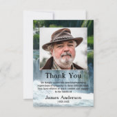 Watervalsympathie begrafenis foto Hartelijk dank Bedankkaart (Voorkant)