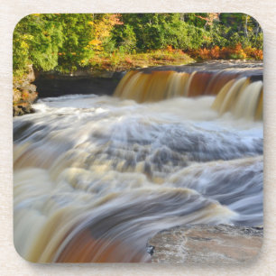 Watervalt harde plastic onderzetters met kurk acht