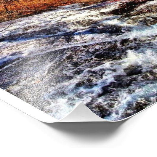 Watervalt nabij Ellijay, Georgia Foto Afdruk (Hoek)