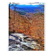 Watervalt nabij Ellijay, Georgia Foto Afdruk (Voorkant)