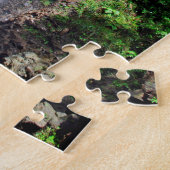 Watervaltropisch bos in Dominica. Legpuzzel (Zijkant)