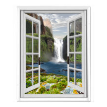 WatervalUitzicht Trompe l'oeil Effect Fake Window
