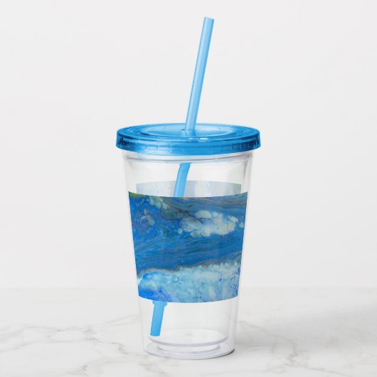 Watervalvloeistofverf Acryl Drinkbeker (Achterkant)