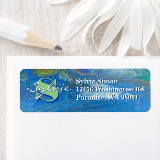 Watervalvloeistofverf Etiket (Insitu)