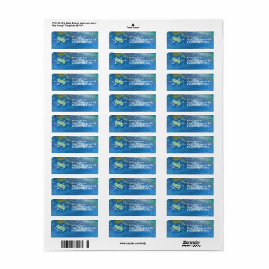 Watervalvloeistofverf Etiket (Full Sheet)