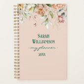 Waterverf 1600s Fine Art Floral Drop Spiral Planner (Voorkant)