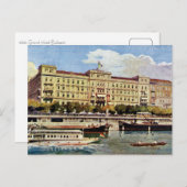 Waterverf 1920s Grand Hotel Budapest Briefkaart (Voorkant / Achterkant)