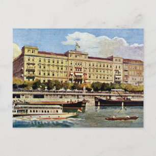 Waterverf 1920s Grand Hotel Budapest Briefkaart