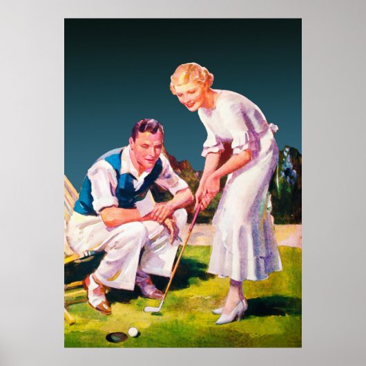  Waterverf 1934 Golf afdrukken Poster (Voorkant)