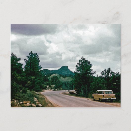 waterverf 1950 Art Prescott Arizona Thumb Butte Briefkaart (Voorkant)