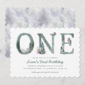 Waterverf 1 van de bosbouwdierpartij kaart (Voorkant / Achterkant)