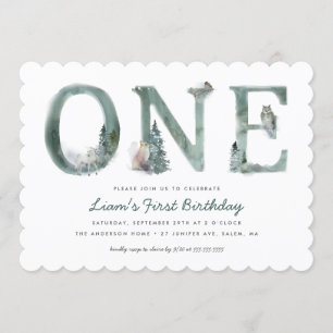 Waterverf 1 van de bosbouwdierpartij kaart